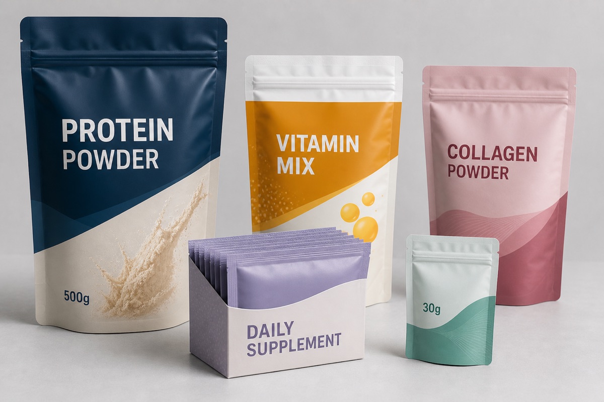 Opaque nutrition powder pouch for supplement barrier packaging review