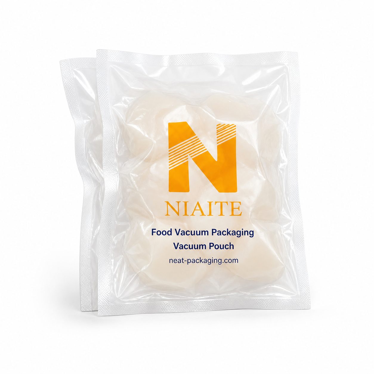 NIAITE food vacuum pouch related packaging card with heat-sealed clear PA PE film