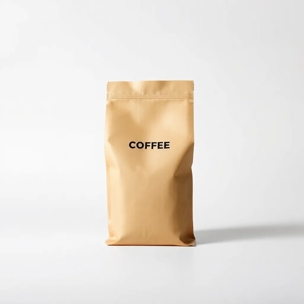 Coffee Bag with One-Way Valve and Front Zipper