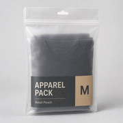 Frosted apparel zipper pouch with hang hole for retail shipping review