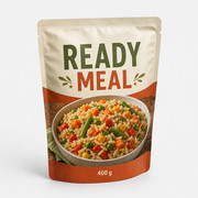 Ready meal stand-up retort pouch for rice and vegetables
