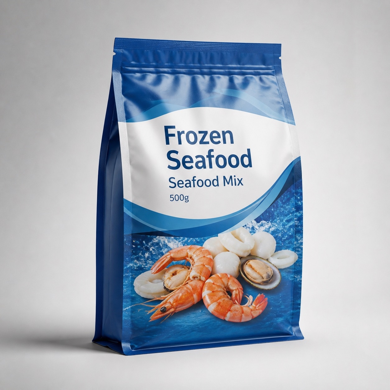 Printed frozen seafood pouch with reinforced freezer seals for puncture resistance review
