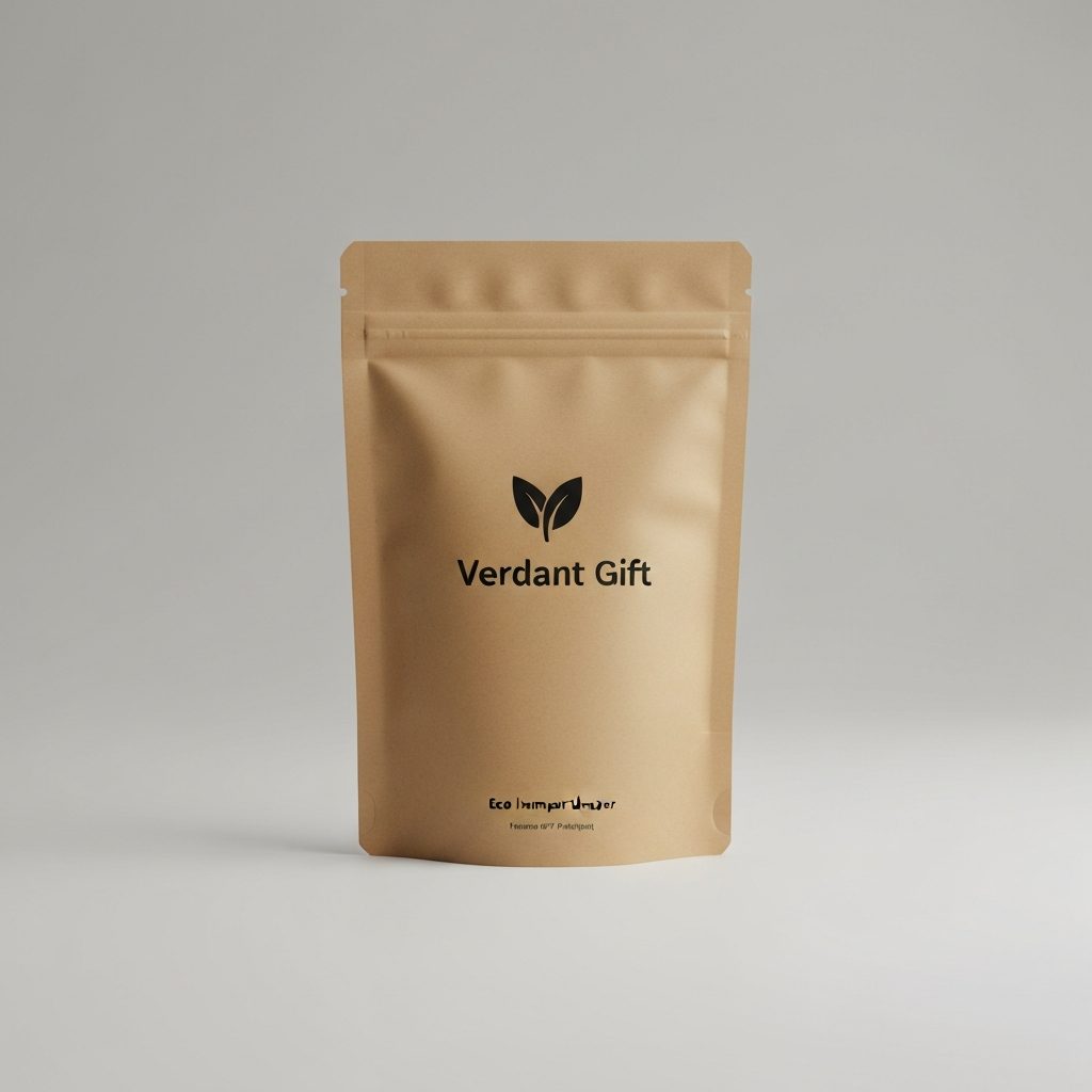 Kraft gift pouch print finish