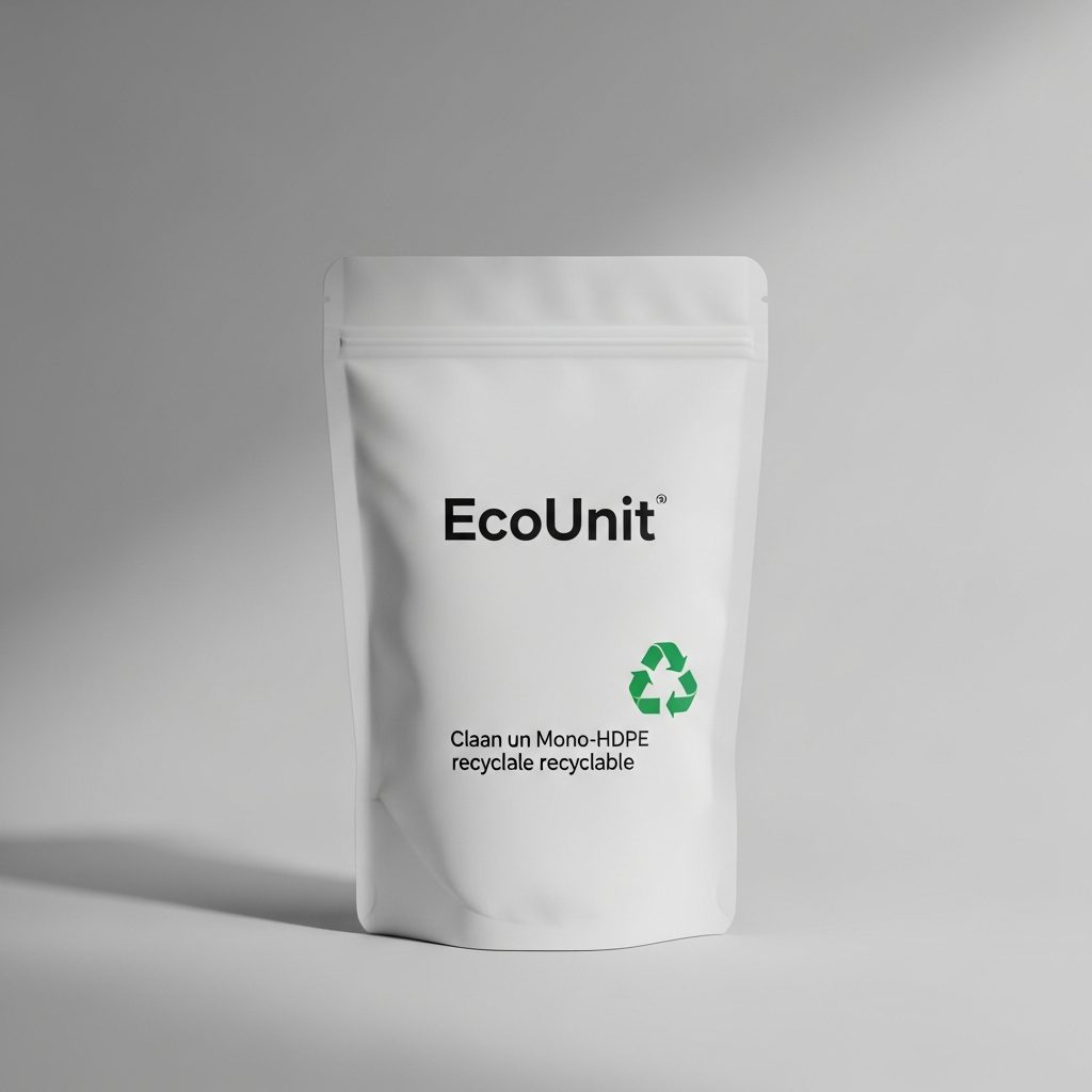 Printed mono-material pouch reference for claims and artwork review