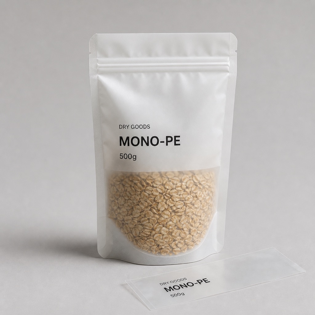 Mono-PE pouch and film sample for structure review