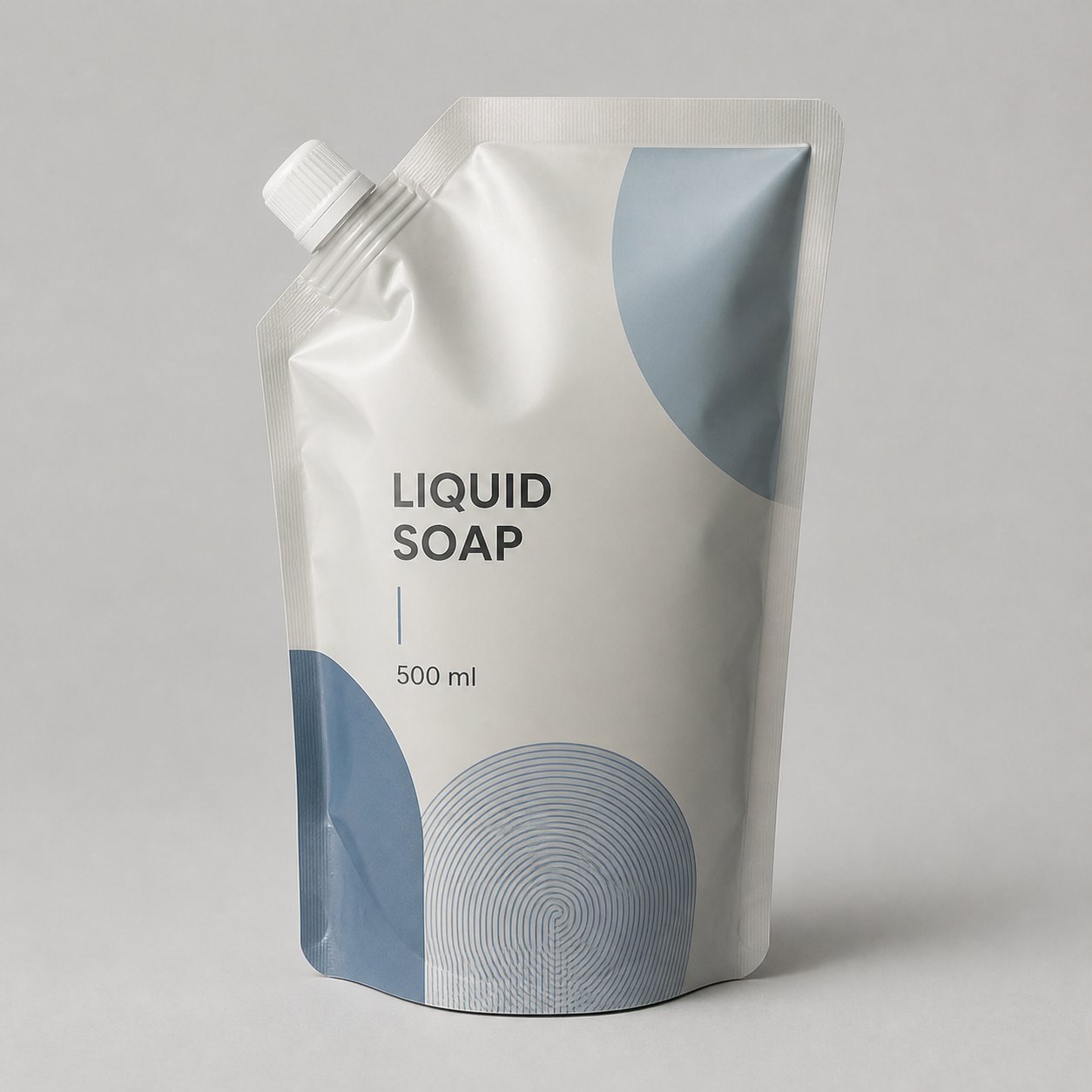 Liquid soap refill spout pouch sample for material and seal testing review