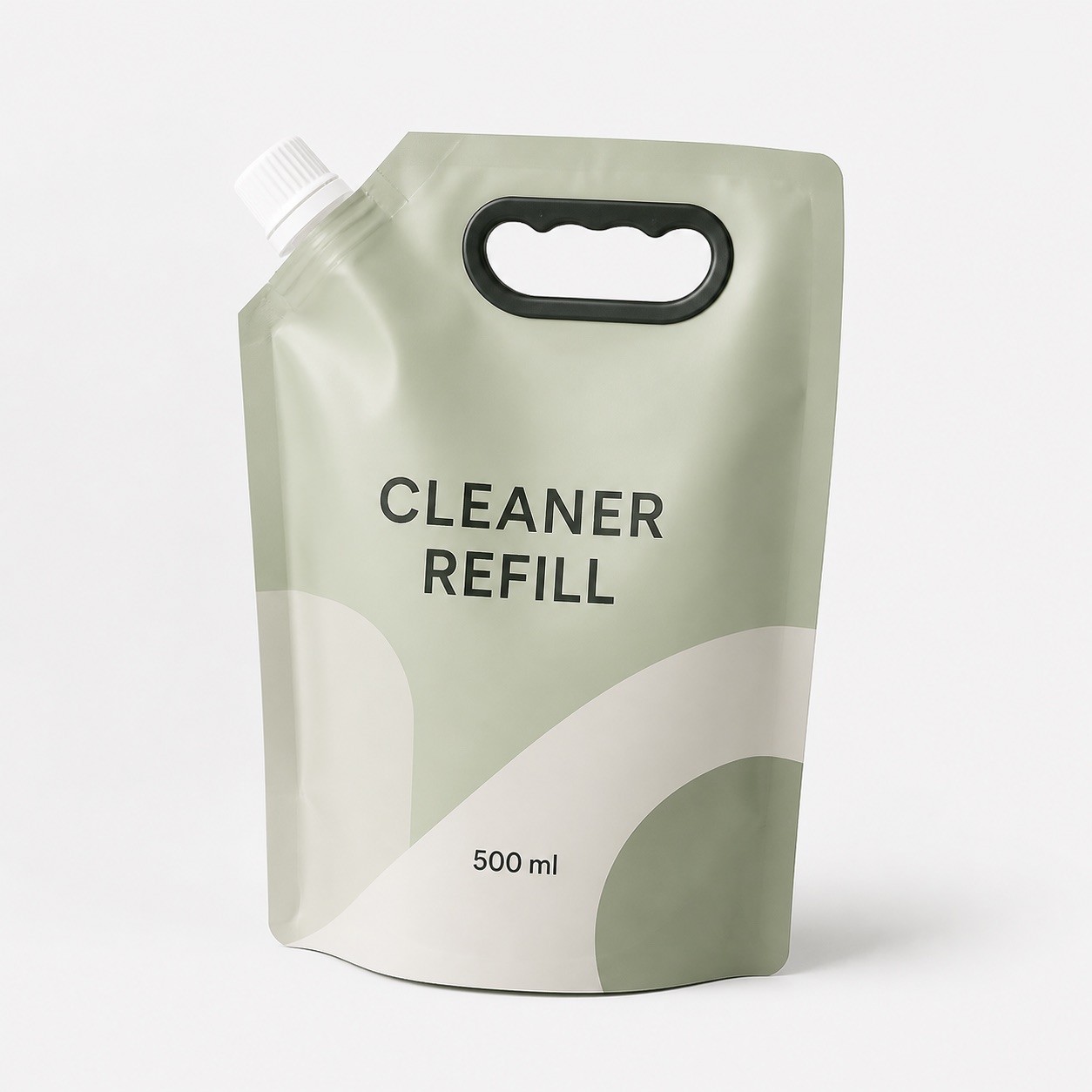 Corner-spout cleaner refill pouch for household product packaging review