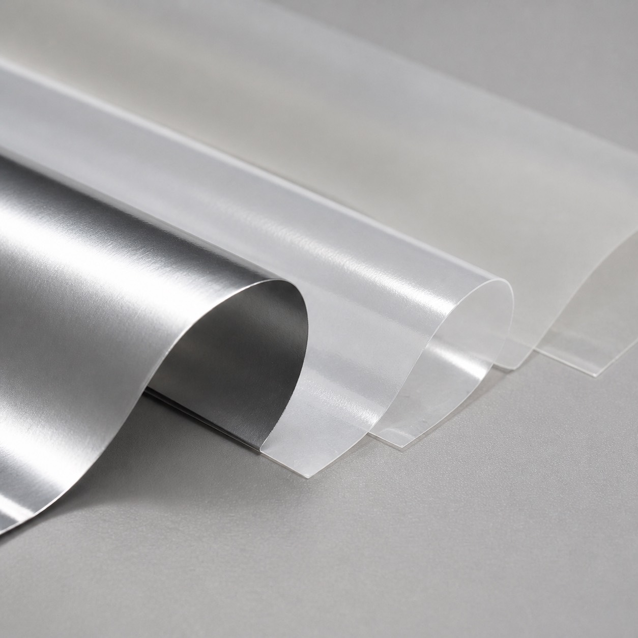 Heat-exposure laminate film sample with foil and sealant layers for compatibility review