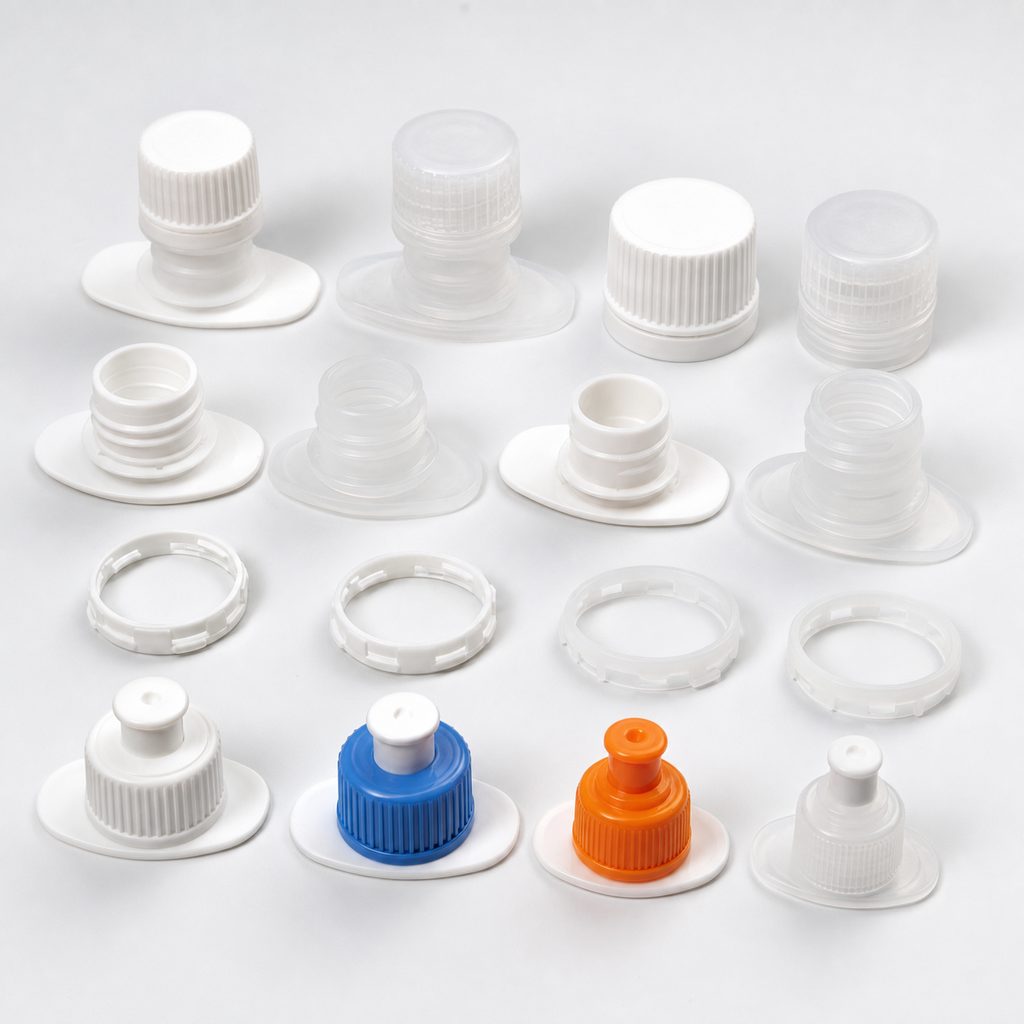 Sport cap and pouch fitment components for liquid pouch closure review