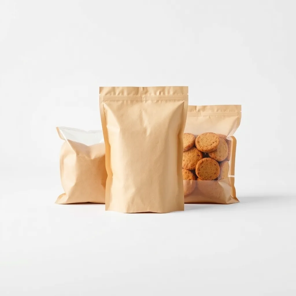 Flat-bottom pouch for baked goods