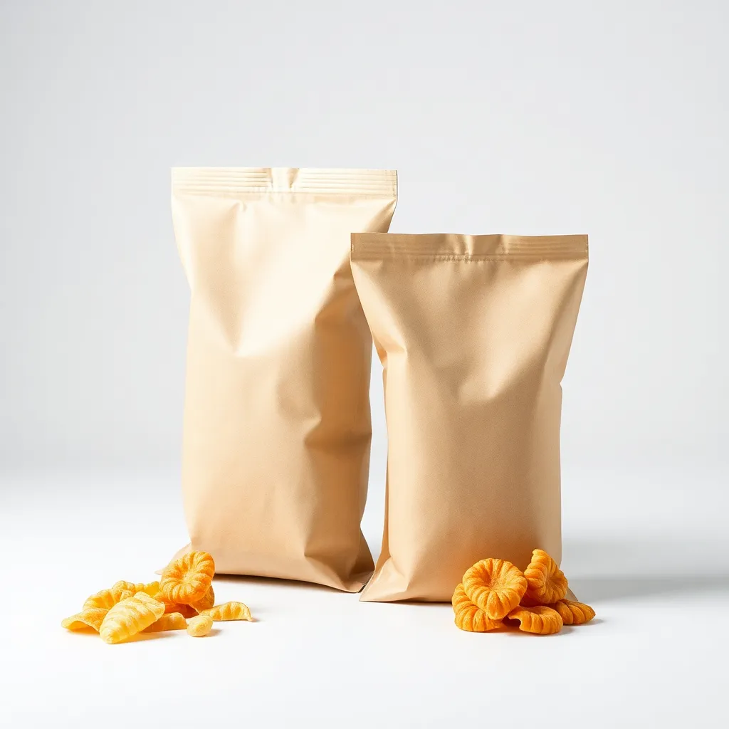 Stand-up pouch with zipper for chips