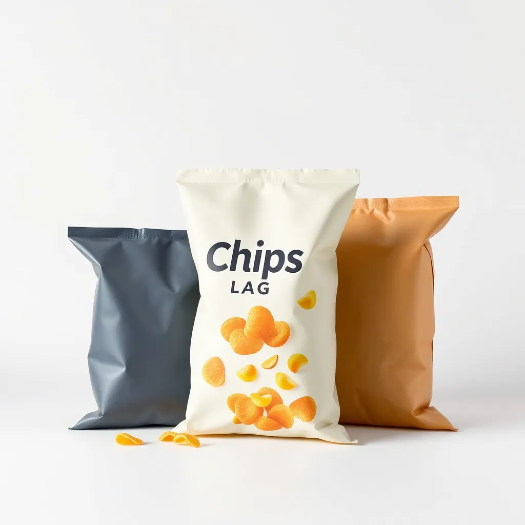 Chips packed in pillow bags